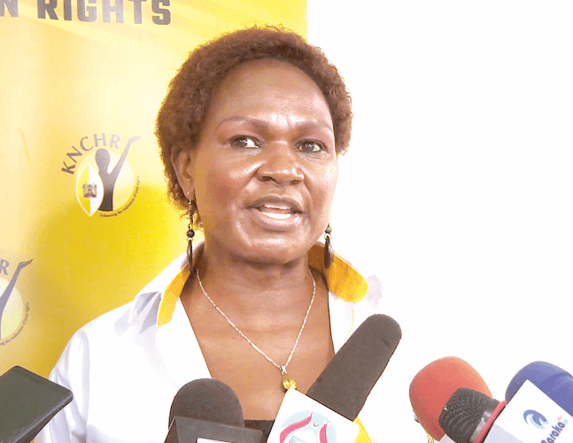 Kenya National Commission of Human Rights (KNCHR) chairperson Roseline Odede. PHOTO/Print