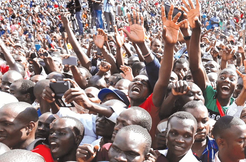 A crowd at a past rally at Uhuru Park in Nairobi. Most Kenyans are dissatisfied with the reappointment of some Cabinet Secretaries. PHOTO/Print