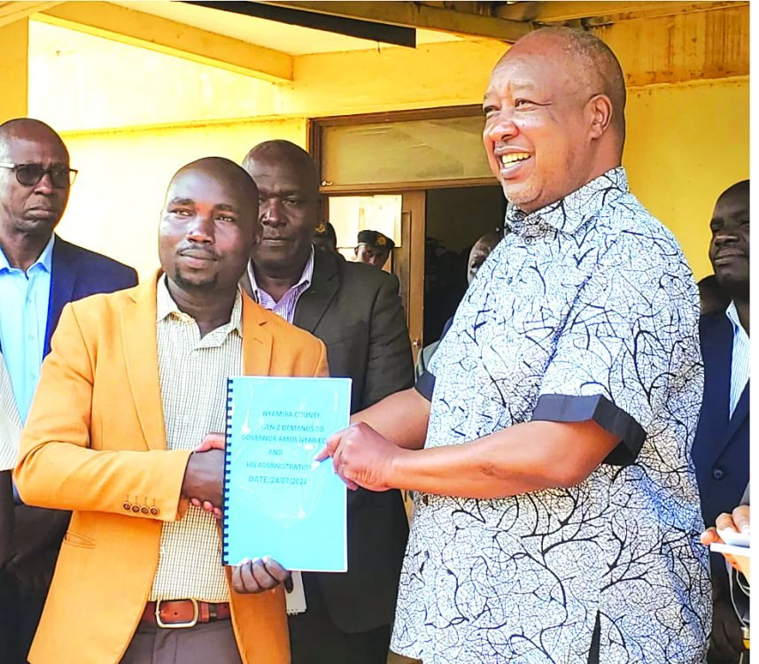 Nyamira youth call on governor to deal with county issues