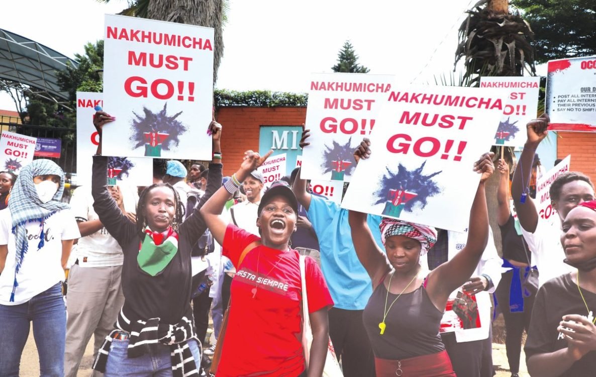 Kenyan medical interns. PHOTO/Print