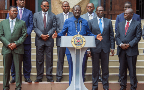 Opposition leader Raila Odinga speaking on Tuesday, July 9, 2024 at KICC after President William Ruto assented the Independent Electoral and Boundaries Commission (IEBC) (Amendment) Bill, 2024 into law. PHOTO/@RailaOdinga/X