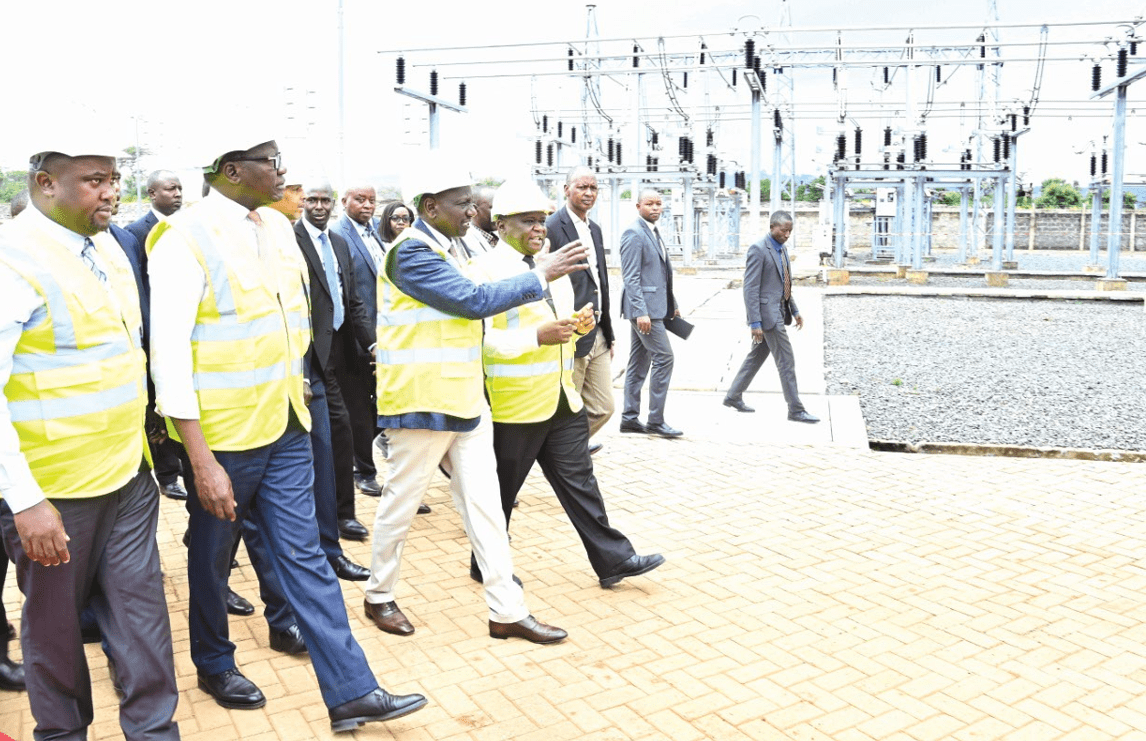 President Ruto commissioning Kimuka elecrical . PHOTO/Print