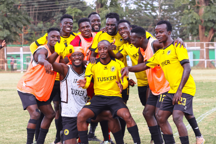 Tusker players in a previous league action.