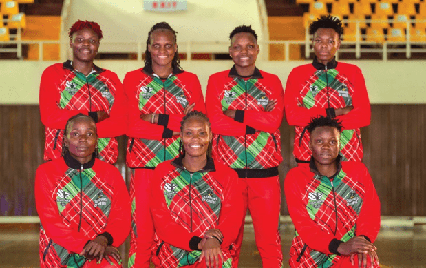 Malkia Strikers display their travel kit. PHOTO/Sport Picha