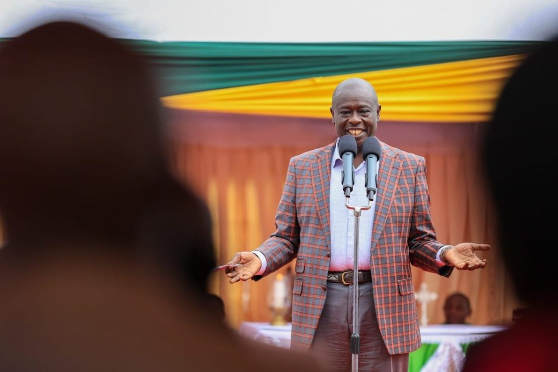 Deputy President Rigathi Gachagua speaking after a church service in Kinangop, Nyandarua County on Sunday July 28, 2024. PHOTO/https://www.facebook.com/DPGachagua