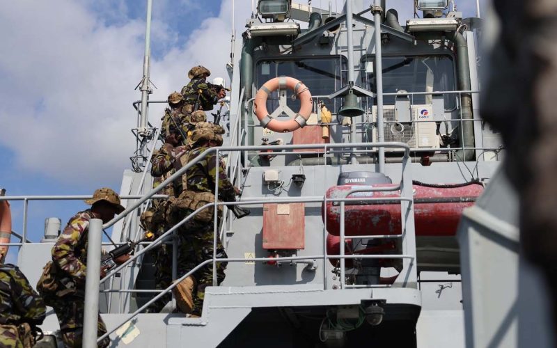 Kenyan Marine Commando Unit during a training exercise on Tuesday July 30, 2024. PHOTO/@RoyalMarines/X