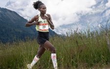 Joyce Njeru on her way to a win at La Montee du Nid d’Aigle. PHOTO/Marco Gulberti for World Athletics