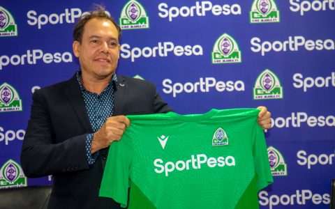 New Gor Mahia head coach Leonardo Martins Neiva poses during his unveiling. PHOTO/@gormahiafcke/X