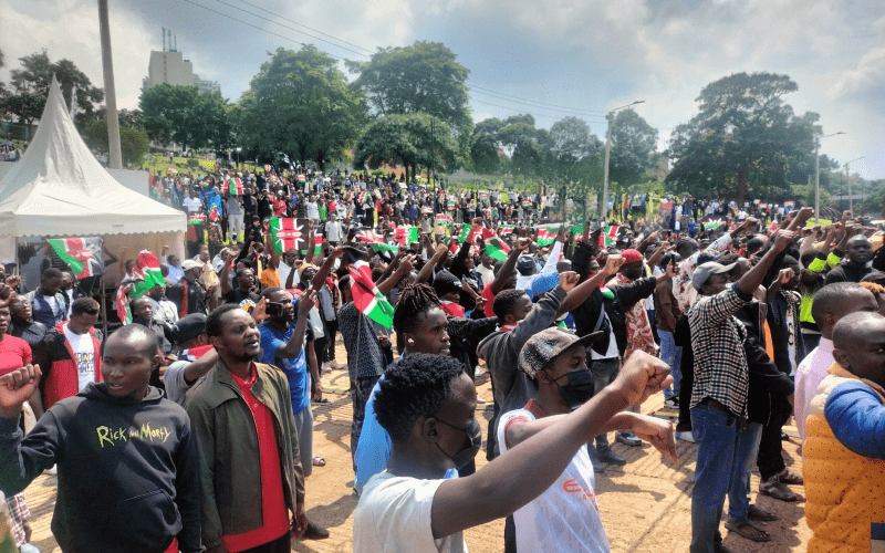 PHOTOS: Gen Zs flock Uhuru Park to honour those killed during anti-govt ...