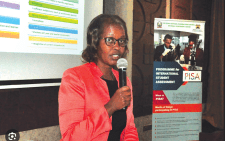 Knec Acting Deputy Director of Research, Innovation and Educational Assessment Resource Centre Ann Ngatia speaking during a previous event. PHOTO/Print