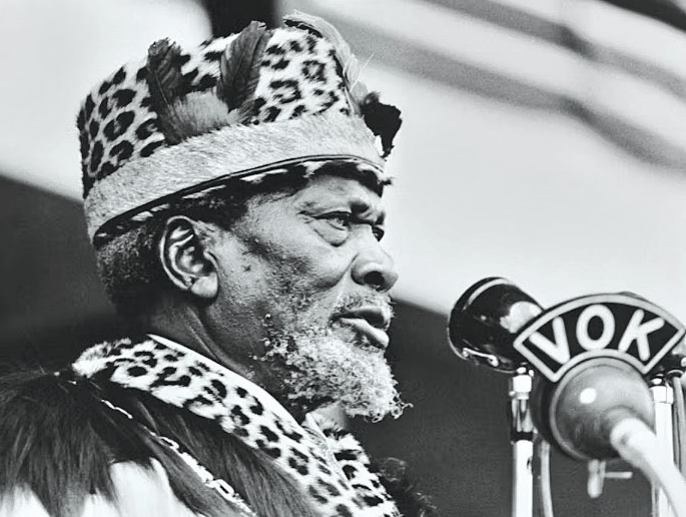 Jomo Kenyatta speaks during independence celebrations in 1973. PHOTO/Print