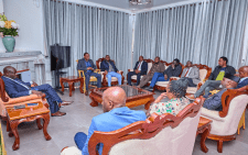 Deputy President Rigathi Gachagua in a meeting with Mt Kenya leaders