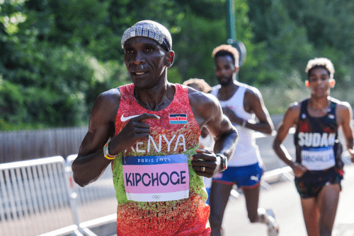 Eliud Kipchoge during the Paris Olympics 2024