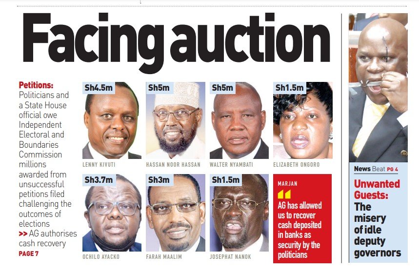 IEBC resorts to auctioneers over Sh400m from failed poll petitions