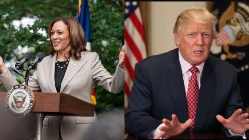 US Vice President Kamala Harris and Donald Trump. PHOTO/@VP/@POTUS45/X