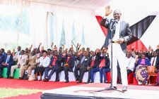 President William Ruto at a Sunday service at Outreach Gospel Church, Kilgoris, Narok County. PHOTO/@WilliamsRuto/X