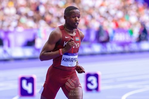 Wycliffe Kinyamal in the Olympic Games 800m semi-final. PHOTO/@OlympicsKe/X