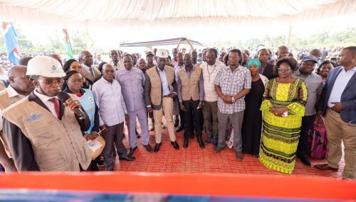 President William Ruto in Kakamega launching a water project. 
PHOTO/@WilliamsRuto/X