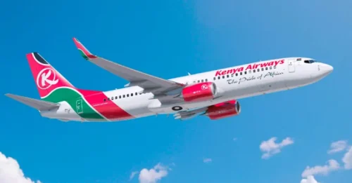 A Kenya Airways (KQ) plane. PHOTO/@KenyaAirways/X