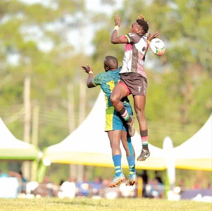 Part of action during last weekend’s Dala 7s rugby tourney in Kisumu. PHOTO/KCB RFC