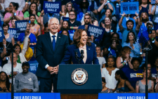 Kamala Harris and her nominated running mate Tim Waltz. PHOTO/@KamalaHarris/X