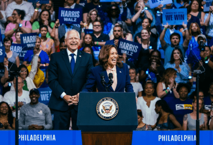 Kamala Harris and her nominated running mate Tim Waltz. PHOTO/@KamalaHarris/X