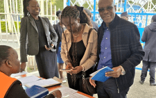 Senator Boni Khalwale at the Kenyatta University with daughter. PHOTO/@DrBKhalwale/X