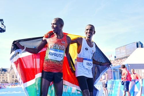 Benson Kipruto after winning bronze at 2024 Paris Olympic Games. PHOTO/@WorldAthletics/X