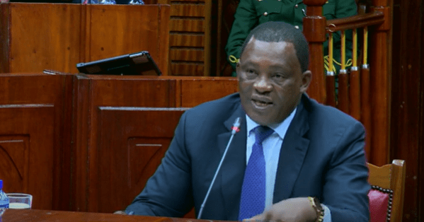 Cabinet Secretary nominee for Public Service and Human Capital Management Justin Muturi appearing before the Committee on Appointments on Sunday August 4, 2024. PHOTO/ Screengrab by People Daily Digital
