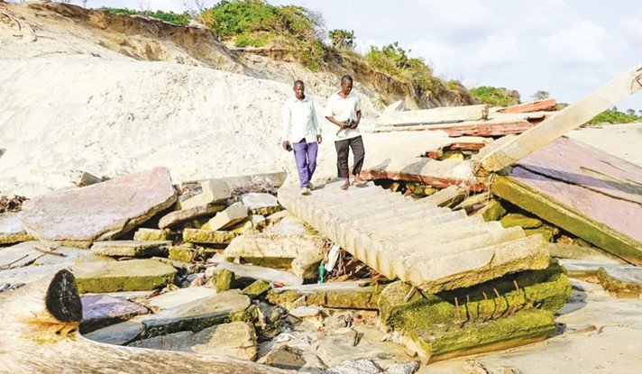 Despair as sea slowly swallows village