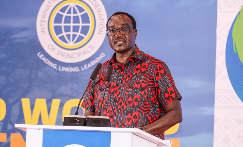 Education Cabinet Secretary Julius Ogamba speaking during a principals' forum on Tuesday August 20, 2024. PHOTO/@EduMinKenya/X