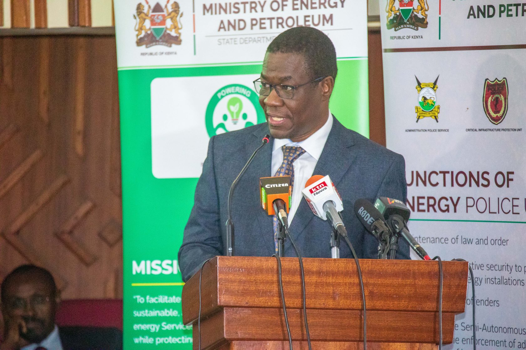 Energy CS Opiyo Wandayi during the official office handover on Wednesday, August 14, 2024. PHOTO/@TheODMparty/X