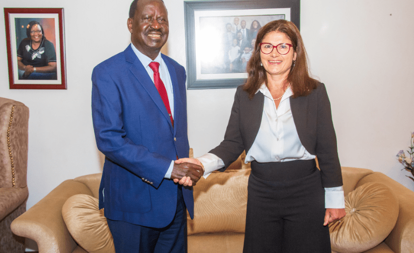 Raila meets EU Ambassador to Kenya Henriette Geiger to discuss reforms in AU