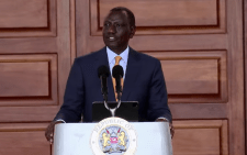 President William Ruto speaking after the swearing-in of Cabinet Secretaries at State House Nairobi on Thursday August 8, 2024. PHOTO/ Screengrab by People Daily Digital