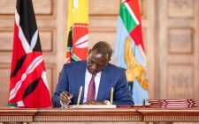 President William Ruto signing the Supplementary Appropriation Bill into law on Monday, August 5, 2024. PHOTO/@WilliamsRuto/X