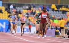 Sarah Moraa leads the 800m at the World Athletics Under-20 Championship in Lima on Friday, August 30, 2024. PHOTO/@WorldAthletics/X