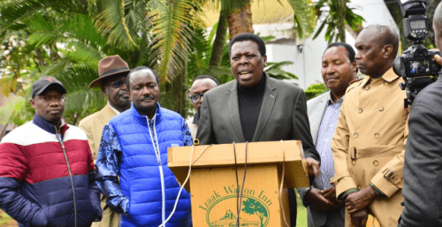 DAP-K Party leader Eugene Wamalwa speaking on Sunday August 18, 2024. PHOTO/@EugeneLWamalwa/X