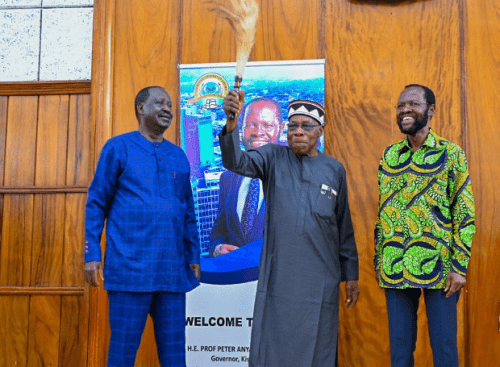 Raila, Obasanjo and Nyong'o