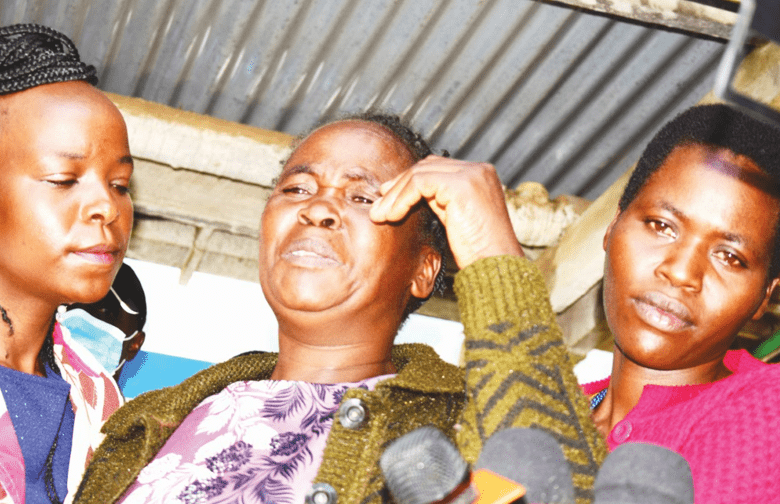 Agnes Cheptegei, the mother of Rebecca Cheptegei, is overcome with grief following the tragic news of her daughter’s passing. PHOTO/James Gitaka