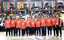 Kenya’s national basketball men’s and women’s team players pose for a joint photo session at the end of a Africa Continental tournament. PHOTO/KBF