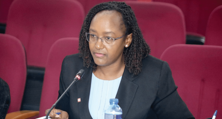 Kenya Bureau of Standards chief executive officer, Esther Njeri before members of the Senate Standing Committee on Trade, Industrialization, and Tourism to answer questions in regards to the importation of cooking oil. PHOTO/Kenna Claude