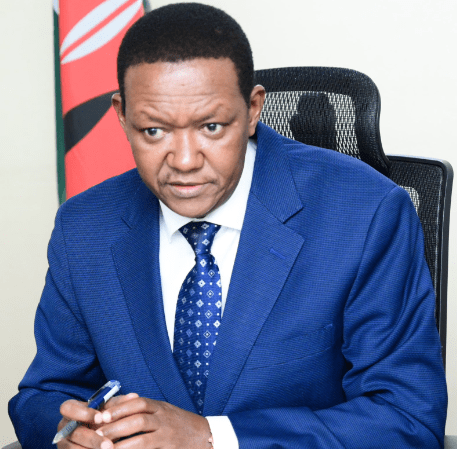 Labour Cabinet Secretary Dr Alfred Mutua during a meeting with university workers representatives on Wednesday September 25, 2024. PHOTO/@DrAlfredMutua/X