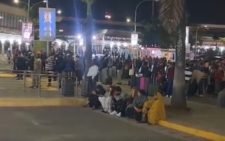 Travellers who were left stranded at JKIA on September 10,2024. PHOTO/Screengrab by K24 Digital from video posted on X by @Ali_Manzu