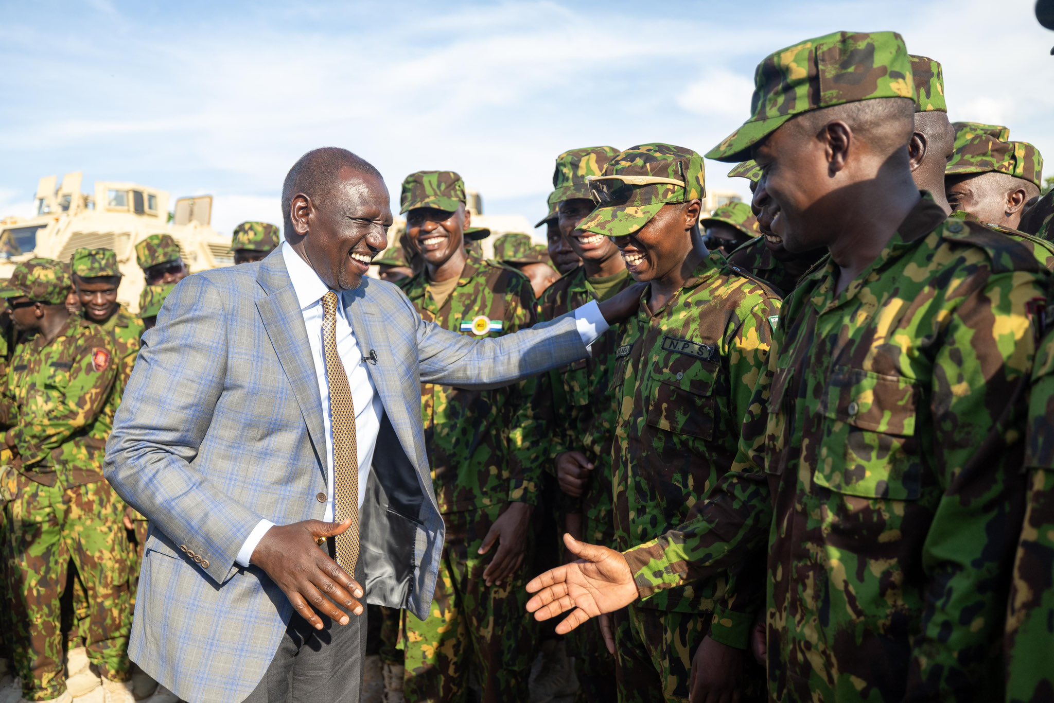 President William Ruto in Port-au-Prince, Haiti when he met the Kenyan Police officers. PHOTO/@WilliamsRuto/X