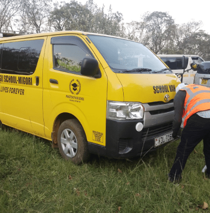 NTSA official inspecting a school van during an operation in Kisii County on Tuesday September 24, 2024. PHOTO/@ntsa_kenya/X