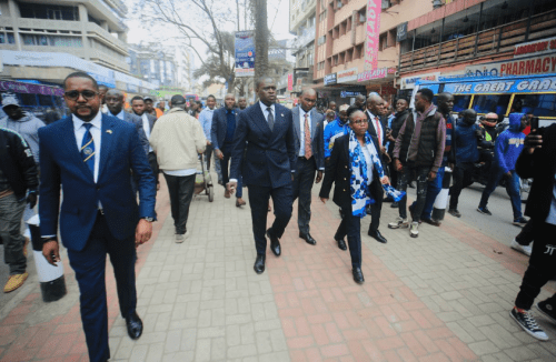 Nairobi Governor Johnson Sakaja inspecting projects in the city on Wednesday, September 4, 2024. PHOTO/@SakajaJohnson/X