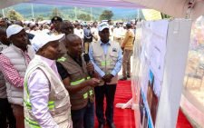 Interior CS Kithure Kindiki witnessing resumption of a road construction in Kinangop on Monday, September 23, 2024. PHOTO/@KindikiKithure/X