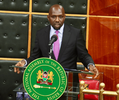 Transport Cabinet Secretary Kipchumba Murkomen responding to questions raised by MPs on Wednesday September 25, 2024. PHOTO/@NAssemblyKE/X