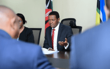 Labour and Social Protection Cabinet Secretary Alfred Mutua during a meeting on Tuesday, September 10, 2024. PHOTO/@DrAlfredMutua/X