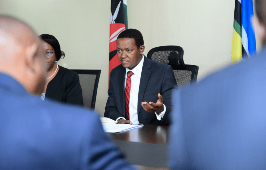 Labour and Social Protection Cabinet Secretary Alfred Mutua during a meeting on Tuesday, September 10, 2024. PHOTO/@DrAlfredMutua/X